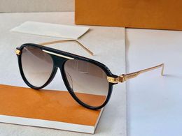 Nouveau Z1264E lunettes de soleil design pour femmes mode ovale pilote simple UV400 lentille lunettes de soleil revêtement miroir lentille couleur cadre plaqué avec étui