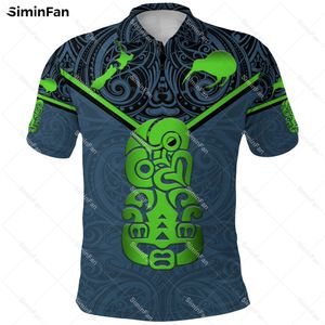 Nouvelle-Zélande Maori Rugby 3d partout sur des hommes imprimés Polo