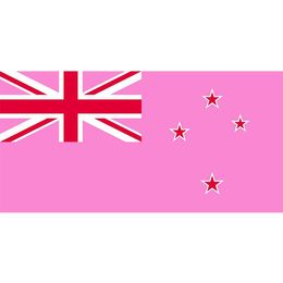 Nieuw-Zeeland Regenboog Vlag 3x5 FT LGBT Pride Gay Banner 90x150cm Festival Party Gift 100D Polyester Indoor Outdoor Gedrukt Vlaggen en Banners