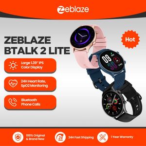 Nouveau Zeblaze Btalk 2 Lite Voice appelant Smart Watch Large 1.39 HD Affichage 24h Monitor de santé 100 Modes d'entraînement pour les hommes