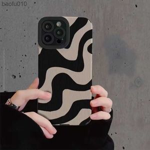 Nouveau Zebra Stripe Téléphone étui pour iPhone 14 Pro Max 11 12 13 Pro 7 8 Plus X XS Max XR Antichoc Souple En Silicone Couverture Arrière L230619