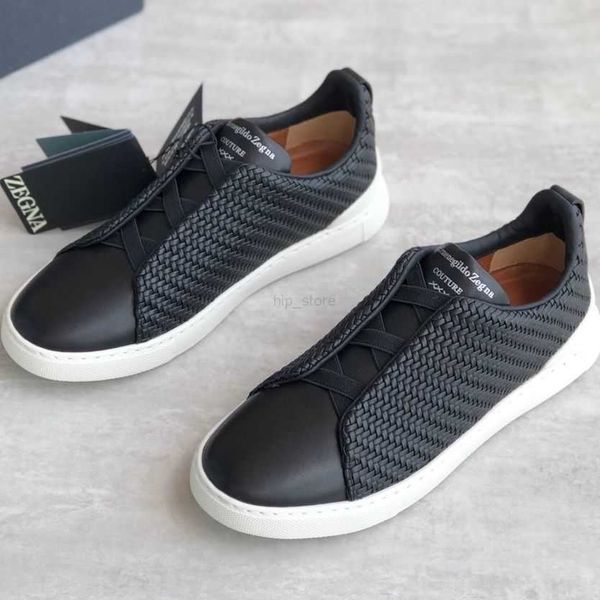 New Woven Mens Shoes Mens High-end Hooded Sports Casual Board Shoeshandsome