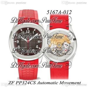 Nieuwe ZF 5167A-012 Singapore 2019 Special Edition 324SC 324CS automatisch herenhorloge stalen kast zwarte textuur wijzerplaat rood rubber PTPP Pur252s