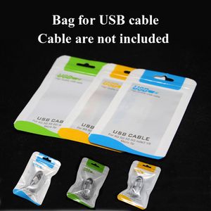 Nieuwe rits Plastic Retail Bag Pakket Shang Hole Poly Packaging voor iPhone Samsung Galaxy HTC Mobiele Telefoon USB Data Cable Opp Verpakking Box