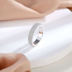 Nieuwe Zirkoon Volledige Diamanten Koppeling Gepersonaliseerde S925 Sterling Zilveren Ster Ring Sieraden