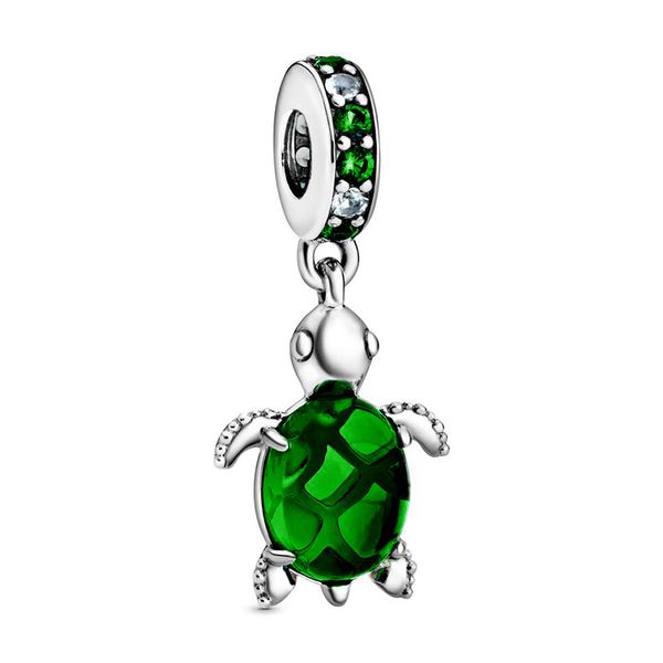 NOUVEAU ZIRCON TURTLE ENAMEL CHARMS PREDPANT CLASSIQUE Perles Collier Bracelet Fit Pandora pour femmes bijoux de haute qualité designer de haute qualité