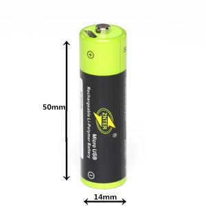 NOUVEAU ZNTER 1.5V 1700MAH AA Batterie rechargeable Batterie USB Batterie de lithium en polymère de lithium avec un câble micro USB Charge rapide