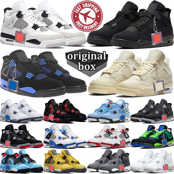 hombres mujeres zapatos de baloncesto 4s universidad azul rojo trueno vela 6s unc para hombre obsidiana pedernal entrenador al aire libre