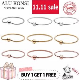 New100 % 925 Bracelet en argent Sterling pour les femmes ajustement conception originale breloques Bracelet bricolage bijoux de haute qualité