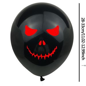 New12inch Halloween Pumpkin Heks Ballon Party Decor Gedrukt Hallowmas Bat Spider Latex Ballonnen Props Versiert Gift Black Lle9091