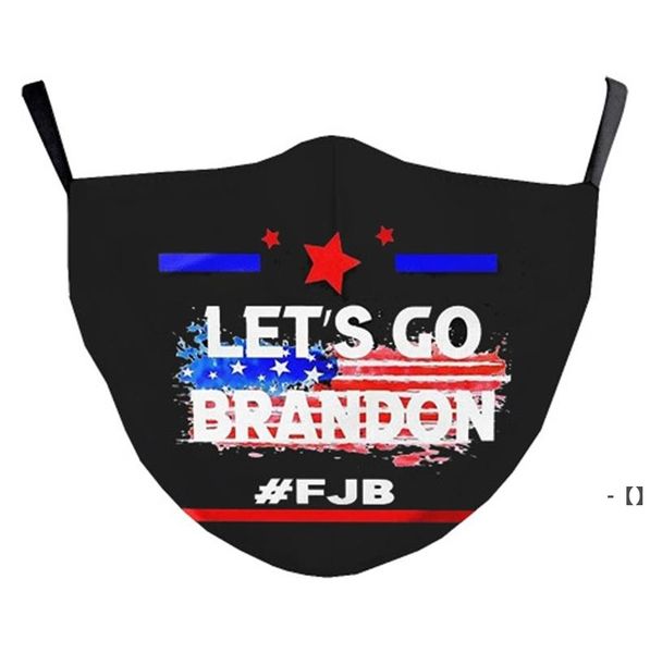 NEW2021Newdesign Masques Let's Go Brandon pliable en plein air fête visage respirateur adulte enfant FJB Biden USA masque buccal RRE11400