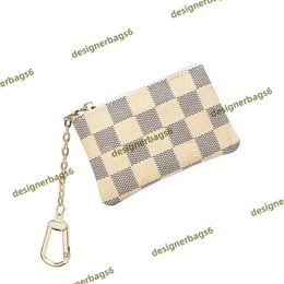 NIEUW 2023 Dames Heren Rits Tas Accessoires SLEUTEL ZAKJE POCHETTE CLES Ontwerpers Mode handtas Dames Heren Creditcardhouder Portemonnee Luxe Portemonnee Tas M60223 Munt