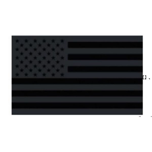 NOUVEAU3x5Ft Noir Drapeau Américain 90x150cm Thin Blue Line Drapeaux États-Unis Stars Stripes EWE7449