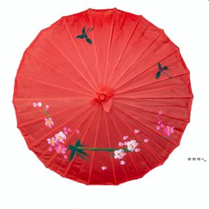 NEW82 CM Huile Artificielle Papier Parapluies Tissu De Soie Manche En Bois Parapluie Danse Cosplay Prop Ombellifères Style Chinois SEAWAY RRF12621