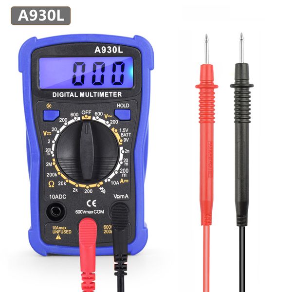 Newacalox LCD Pantalla digital Digital Instrumento eléctrico AC/DC Voltímetro Voltímetro OHM Herramienta de medidor de abrazadera portátil