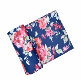 Nouveau bébé Swaddle Wraps couvertures pour bébé à imprimé floral enveloppes couverture d'emmaillotage surdimensionnée pour bébé couvertures super douces pour bébé Lovey 6 modèles 86479901