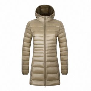 Newbang 7XL 8XL Dames LG Warm Down Manteau Ultra Light Down Jacket Femmes avec sac portable Manteaux pour femmes avec capuche r5ea #