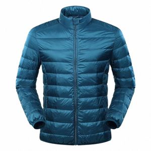 Newbang Chaqueta de plumas Hombre Ultra Light Down Jacket Hombres Abrigo de invierno Duck Down Windbreaker Stand Collar Parka con bolsa de transporte 98zn #