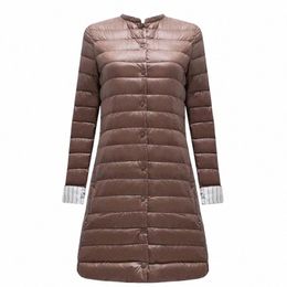 Newbang Ultra Light Down Jacket Femmes Portable Veste Femme Hiver Lg Plume Slim Parkas Col Montant Femmes Down Vestes h1yg #