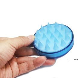 Nieuwe mooie en praktische zachte siliconen shampoo borstel massage shampoo borstel om de hoofdhuid huishoudelijke badkam kappers te reinigen RRD11308