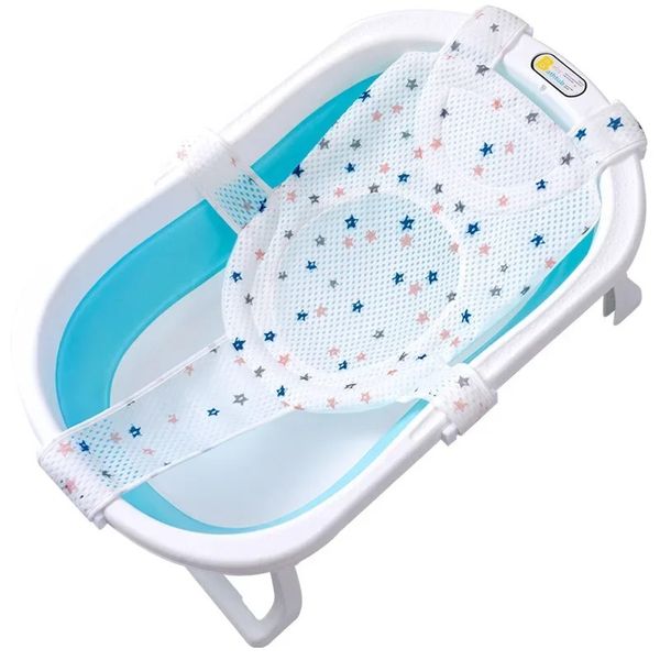 Bathtub de baignoire réglable pour nouveau-né coussin coussin de baignoire antidérapante en forme de croix de baignoire