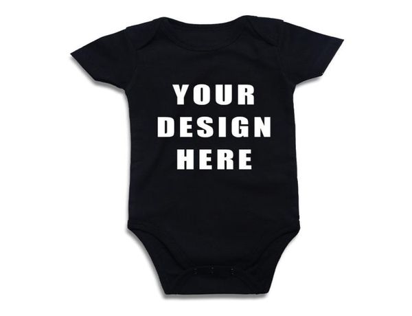 Nouveau-né pour bébé fille bodySuit personnalisé imprimé une pièce tenues Jumpsuit Coton Enfants Vêtements Black blanc Vêtements rouges blancs Q12924281