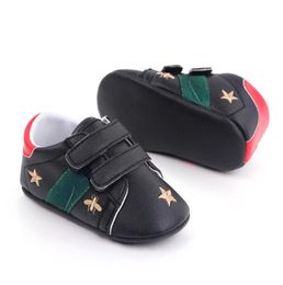 Pasgeboren Baby Jongens Babyschoenen Schoenen Babe Baby Peuter PU Zachte Zolen Kids Sneakers Wieg Schoenen5060718