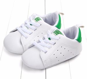 Pasgeboren baby jongens meisjes kinderen schoenen baby peuter mode witte eerste wandelaars comfortabele zachte zool PU sneakers