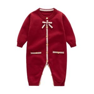 Vêtements pour nouveau-né à manches longues, barboteuse pour bébé fille de 0 à 24 mois, combinaisons tricotées en coton, hiver, automne et printemps