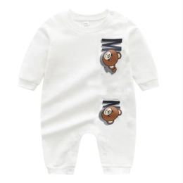 Pasgeboren babykleding set baby jongens meisjes rompreren luxe brief lange mouw jumpsuits casual kinderen babykleding 100% katoen