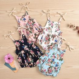 Nouveau-né bébé floral barboteuses fronde combinaisons boutique enfant en bas âge bébés body une pièce grimper vêtements