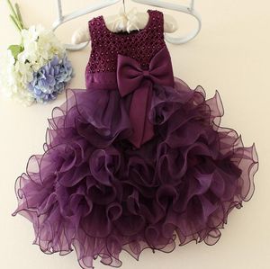 Nouveau-né bébé fleur gilet baptême robes d'été robe de baptême enfants filles arc fête princesse mariage Tutu robe bébé fille Clothi8951662