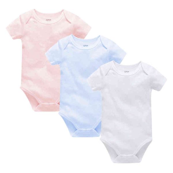 Bebé recién nacido mameluco unisex onesies para bebé 0-24 m mono sólido de una sola pieza roupa bebe de 100% trajes de algodón jumper g220510