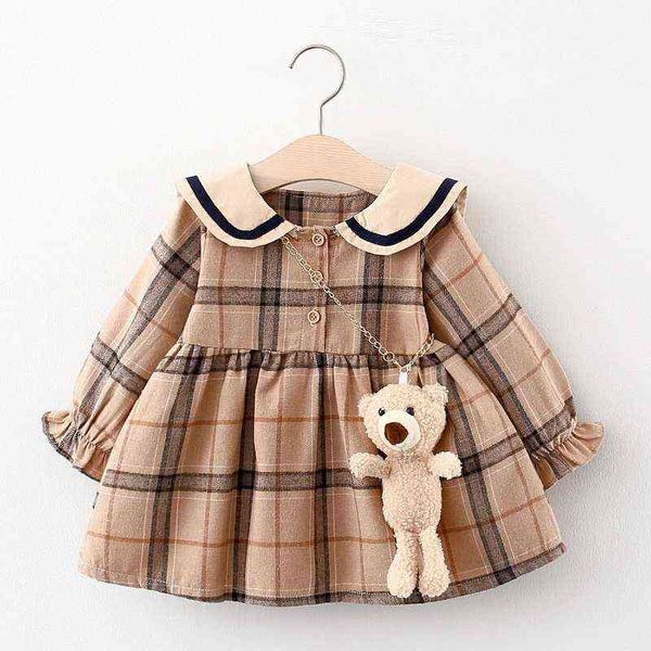 Nouveau-né bébé filles robe 2021 automne mode mignon à manches longues princesse robes pour bébé bébé vêtements enfant en bas âge fille robe Vestido G1129