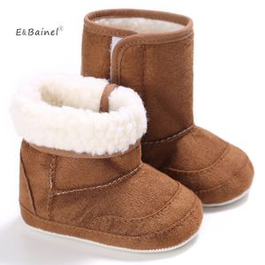 Nouveau-né bébé filles premiers marcheurs chaussures hiver Super chaud infantile enfant en bas âge semelle en caoutchouc souple bottes anti-dérapantes chaussons