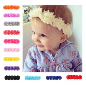 Pasgeboren baby meisjes peuter elastische schattige effen kleur bloem hoofdbanden mode hoofddoek zuigeling hoofddeksels haardecoratie