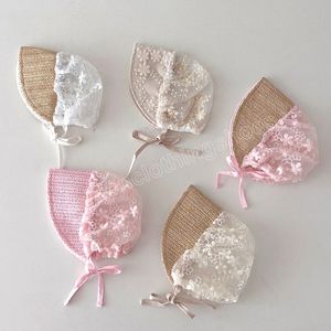 Chapeau réglable pour nouveau-né fille, chapeau de princesse brodé en dentelle, chapeaux pour bébé, casquette de soleil d'été, casquettes pour tout-petits de 3 à 12 mois