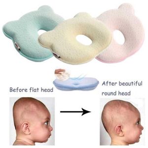 Oreiller nouveau-né en mousse à mémoire de forme bébé oreillers de mise en forme respirants pour empêcher la tête plate ergonomique
