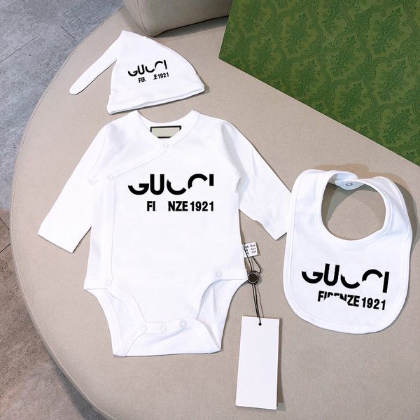 Nouveau-né bébé barboteuses enfants Onesies body enfants costume d'escalade trois pièces ensemble pur coton bébé combinaison à manches longues vêtements CSD2312151