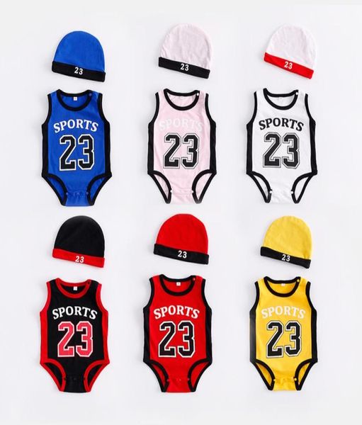 NOUVEAU BÉBÉ ROMPONSEUR MIGNE BASKETBALL KIDS Vêtements Boys Fille de sauts Roupas de Bebe Infantil bébé 23 vêtements de sport4785357