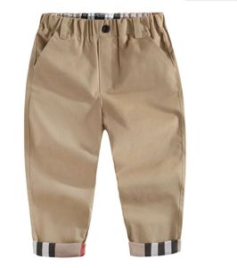 Pasgeboren baby sport broek mode trend lente kinderen jongens merk plaid broek casual herfst baby kinderkleding hoge kwaliteit, maat 90-140cm