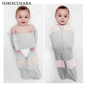 Nouveau-né bébé Swaddle sac de couchage meilleur sommeil ajustement serré calme sursaut réflexe emmaillotage été respirant sac de nuit LJ200827