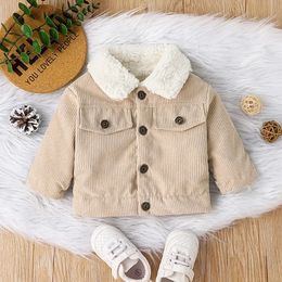 Nouveau-né bébé veste chaude veste 0-3 ans décontracté hiver coton veste à manches longues vêtements pour enfants 240123