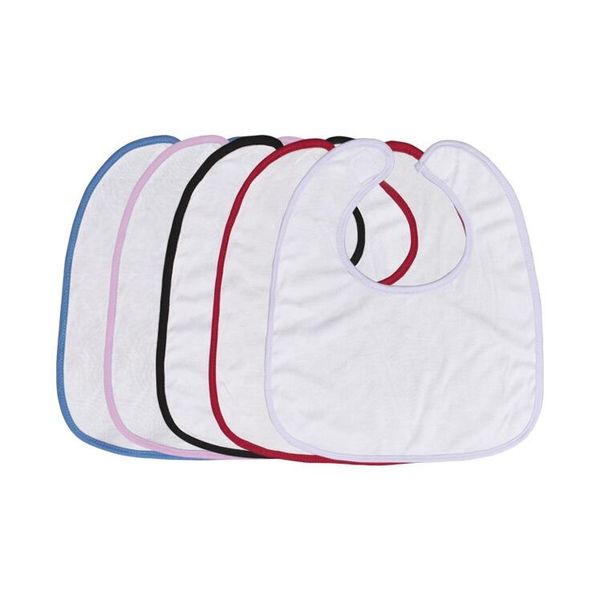 Bavoirs nouveau-nés Sublimation Absorbant Bébé Nourrir Bavoirs de dentition Textile Doux Coton Biologique Polytster Réglable Snaps Bavoir Burp Chiffons pour bébés Tout-petit