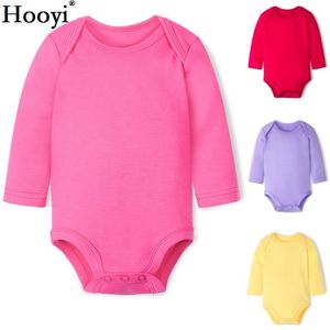pasgeboren bodysuit babymeisje kleding katoen lange baby tops shirts effen kinderkleding jumpsuits babykleding jurken 210413