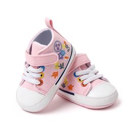 Nouveau-né garçons filles premiers marcheurs chaussures brodé fleur sport baskets infantile enfant en bas âge semelle souple anti-dérapant bébé chaussures