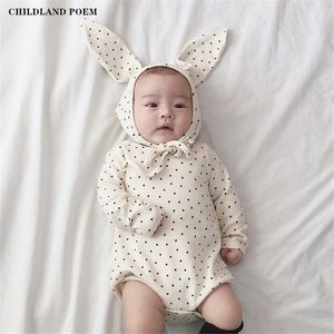 Pasgeboren Bunny Meisje Katoen Boy Romper Kleding Baby Meisjes Jumpsuit 201029