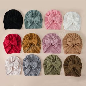 Gorros con lazos elásticos para recién nacidos, turbante con nudo para bebés, accesorios para el cabello de primavera para niños y niñas, gorra india de punto infantil, accesorios para fotos, nuevo