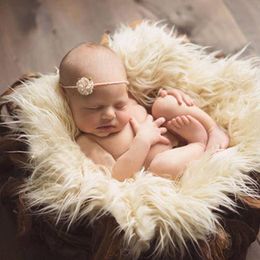 Pasgeboren faux fur prop mand vulling Foto Props Baby Fotografia fotografie achtergrond achtergrond deken deken baby shoo