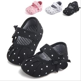 Nouveau-né First Walker Infant Toddler Cute Shoes Baby Girl Bow Dot Princess Shoes 0-18 Mois